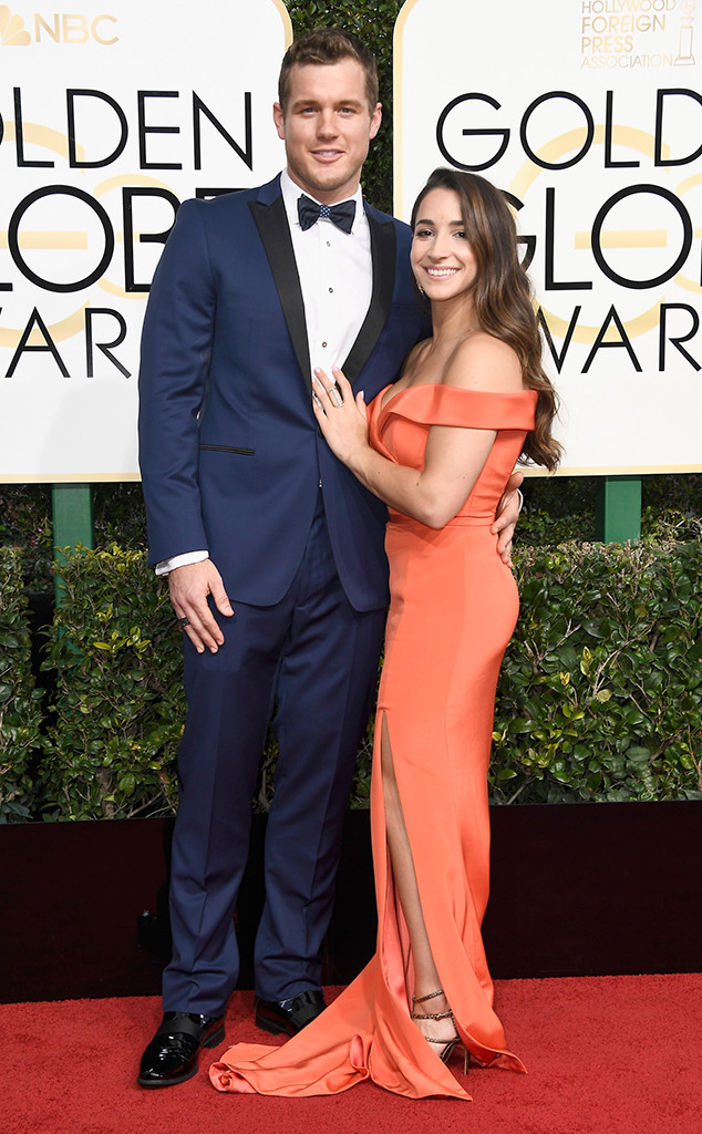 Colton Underwood, Aly Raisman, 2017 Golden Globes, Couples